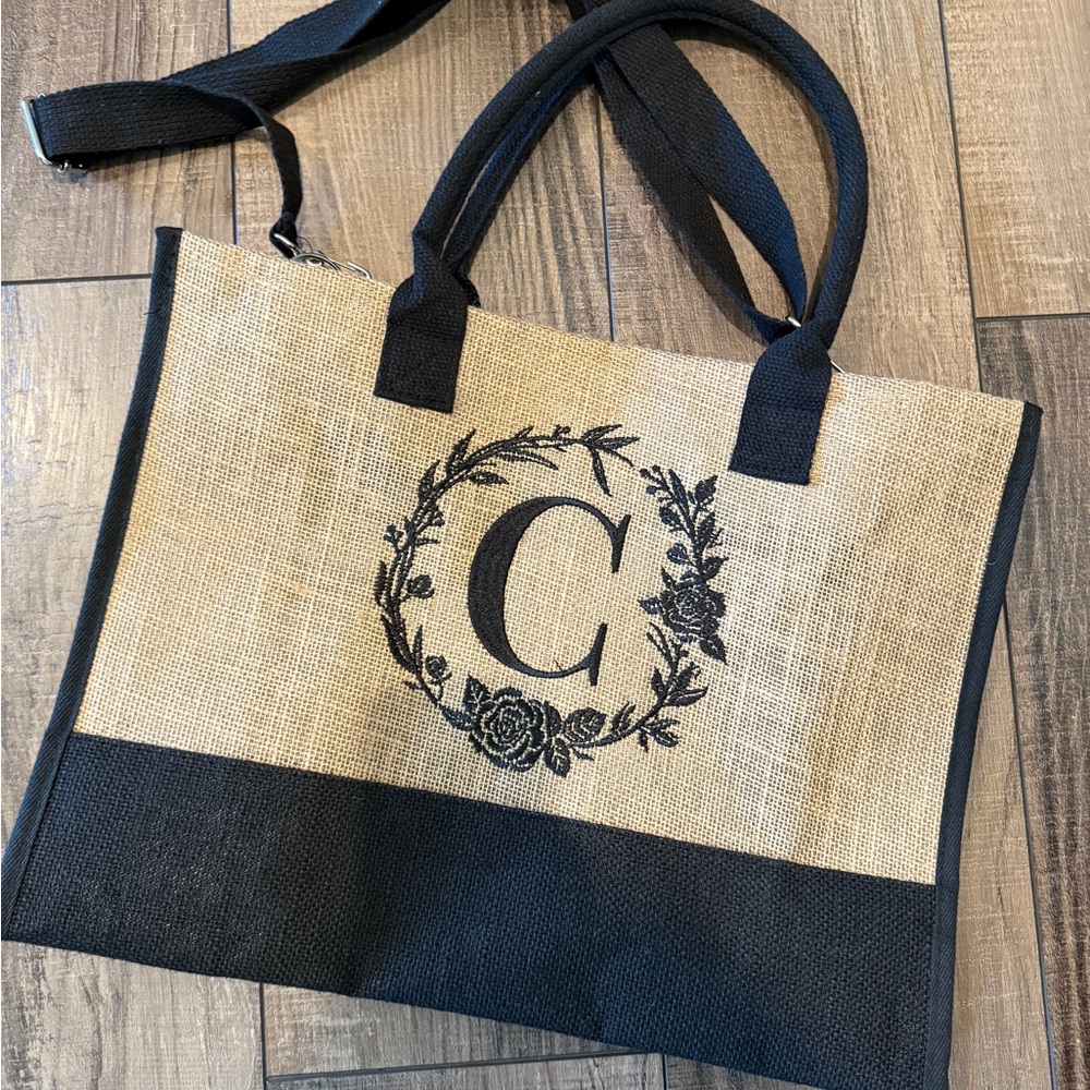 Black and Tan Tote Bag